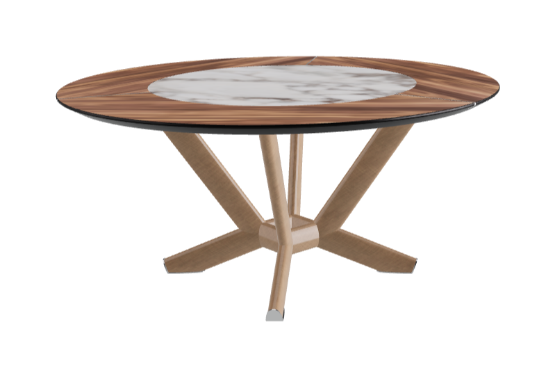 Cattelan Italia Planer Ker-Wood Round Swivel Dining Table 160