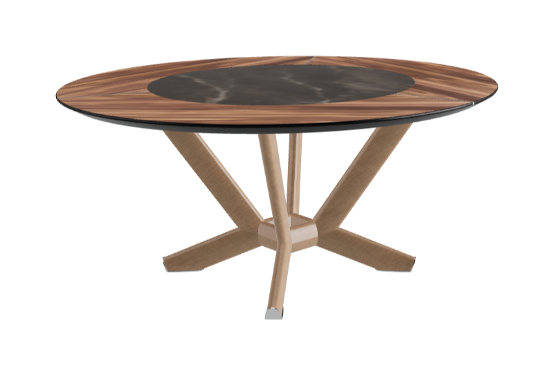 Cattelan Italia Planer Ker-Wood Round Swivel Dining Table 160