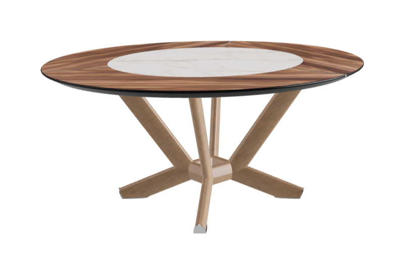 Cattelan Italia Planer Ker-Wood Round Swivel Dining Table 160