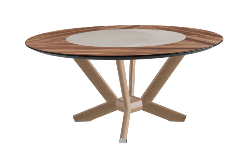 Cattelan Italia Planer Ker-Wood Round Swivel Dining Table 160