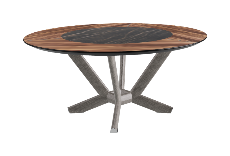 Cattelan Italia Planer Ker-Wood Round Swivel Dining Table 160