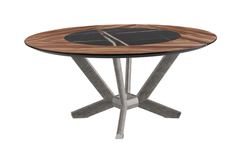Cattelan Italia Planer Ker-Wood Round Swivel Dining Table 160
