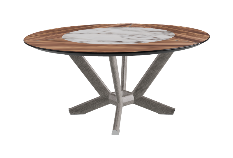 Cattelan Italia Planer Ker-Wood Round Swivel Dining Table 160