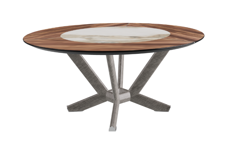 Cattelan Italia Planer Ker-Wood Round Swivel Dining Table 160
