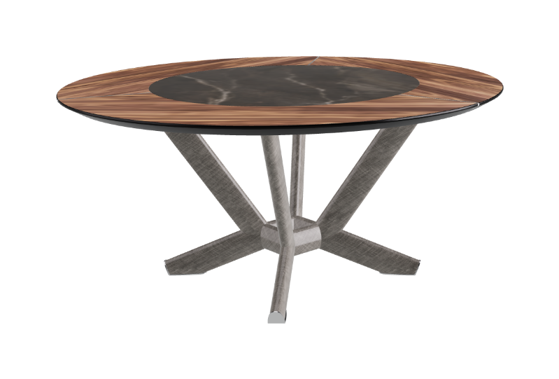 Cattelan Italia Planer Ker-Wood Round Swivel Dining Table 160