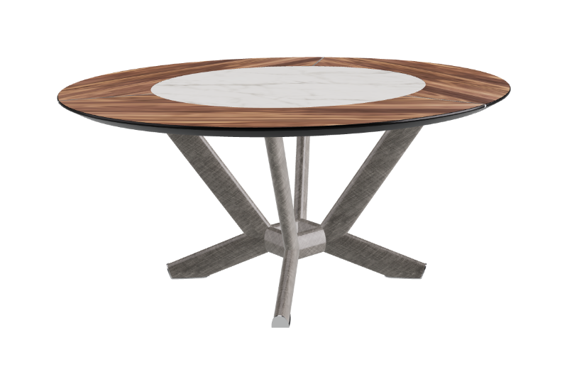 Cattelan Italia Planer Ker-Wood Round Swivel Dining Table 160