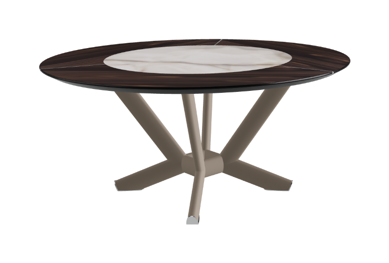 Cattelan Italia Planer Ker-Wood Round Swivel Dining Table 160