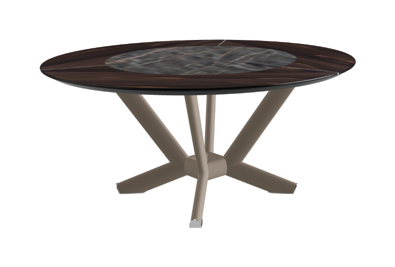 Cattelan Italia Planer Ker-Wood Round Swivel Dining Table 160