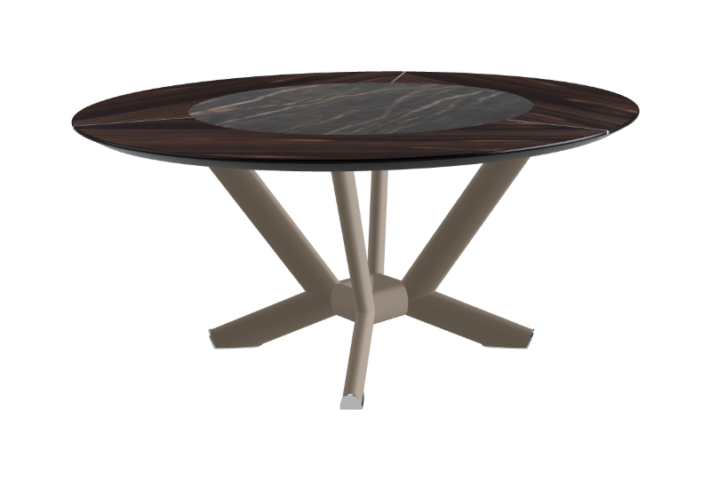 Cattelan Italia Planer Ker-Wood Round Swivel Dining Table 160