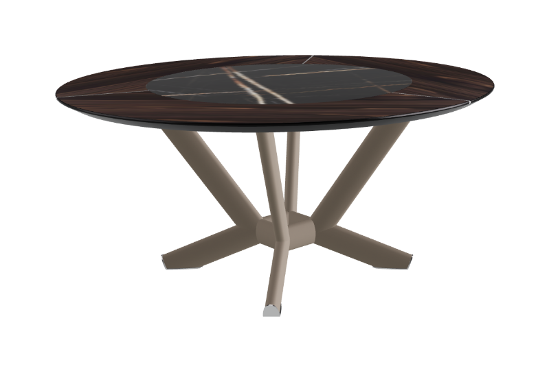 Cattelan Italia Planer Ker-Wood Round Swivel Dining Table 160