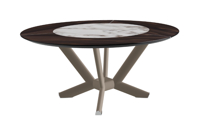 Cattelan Italia Planer Ker-Wood Round Swivel Dining Table 160