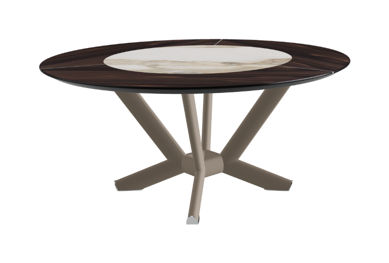 Cattelan Italia Planer Ker-Wood Round Swivel Dining Table 160