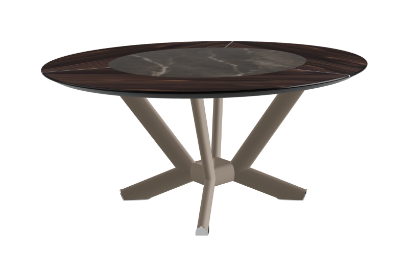Cattelan Italia Planer Ker-Wood Round Swivel Dining Table 160