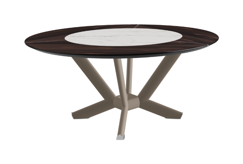 Cattelan Italia Planer Ker-Wood Round Swivel Dining Table 160