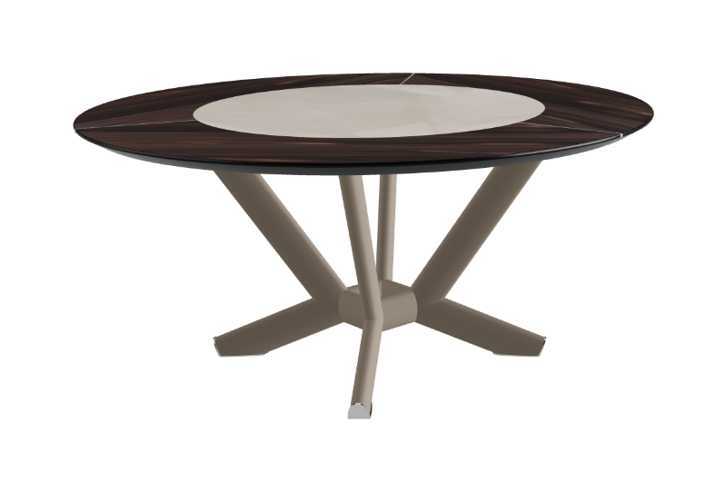 Cattelan Italia Planer Ker-Wood Round Swivel Dining Table 160
