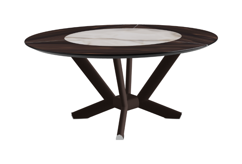 Cattelan Italia Planer Ker-Wood Round Swivel Dining Table 160