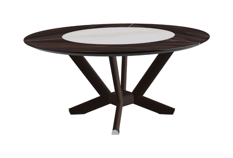 Cattelan Italia Planer Ker-Wood Round Swivel Dining Table 160