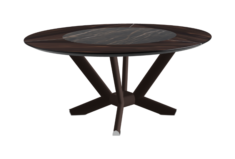 Cattelan Italia Planer Ker-Wood Round Swivel Dining Table 160