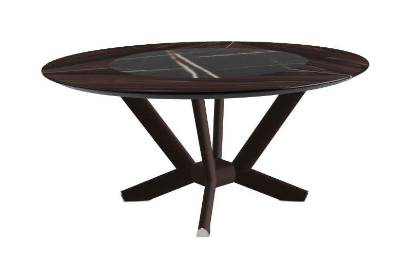 Cattelan Italia Planer Ker-Wood Round Swivel Dining Table 160