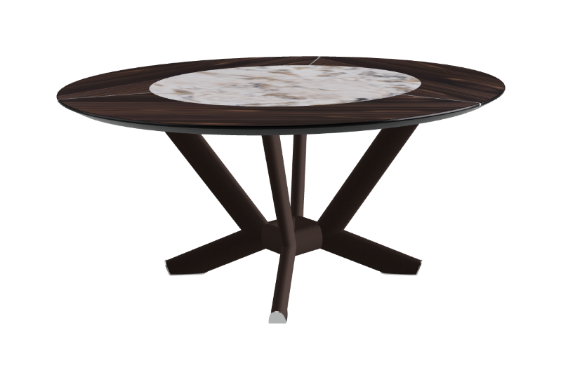 Cattelan Italia Planer Ker-Wood Round Swivel Dining Table 160