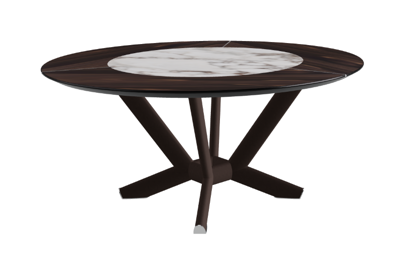 Cattelan Italia Planer Ker-Wood Round Swivel Dining Table 160
