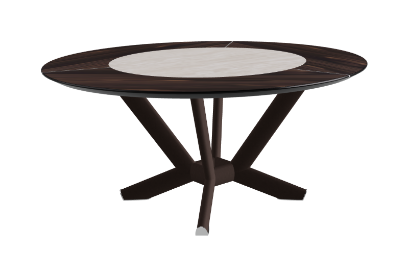 Cattelan Italia Planer Ker-Wood Round Swivel Dining Table 160