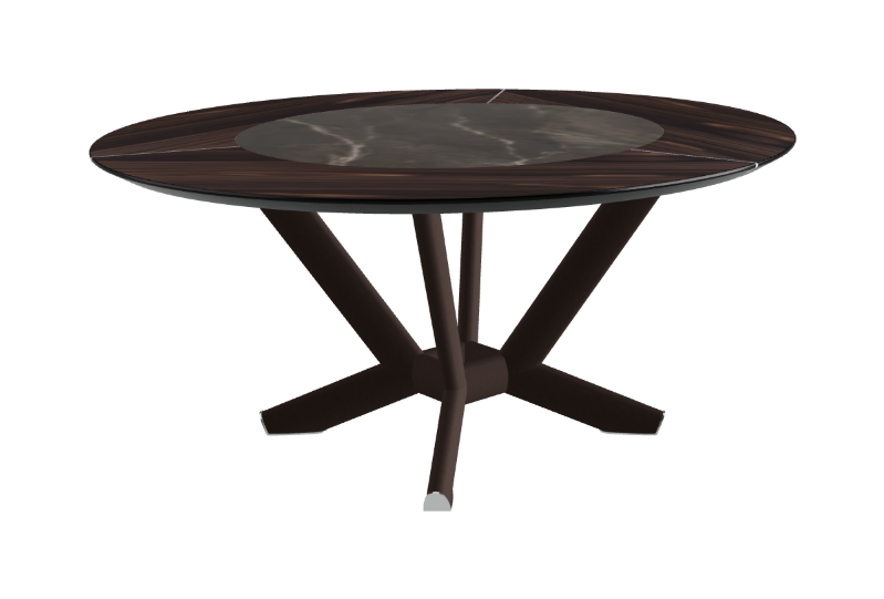 Cattelan Italia Planer Ker-Wood Round Swivel Dining Table 160