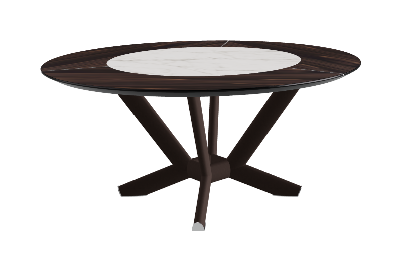 Cattelan Italia Planer Ker-Wood Round Swivel Dining Table 160