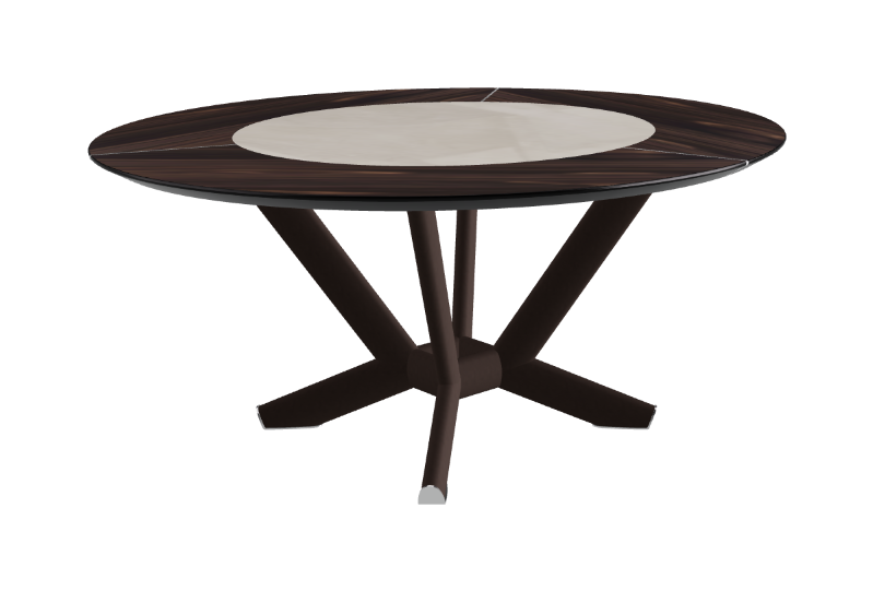 Cattelan Italia Planer Ker-Wood Round Swivel Dining Table 160