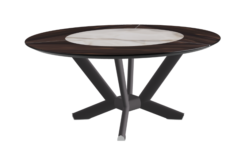 Cattelan Italia Planer Ker-Wood Round Swivel Dining Table 160