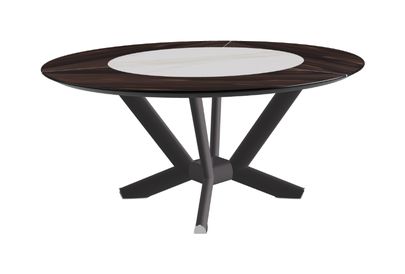 Cattelan Italia Planer Ker-Wood Round Swivel Dining Table 160