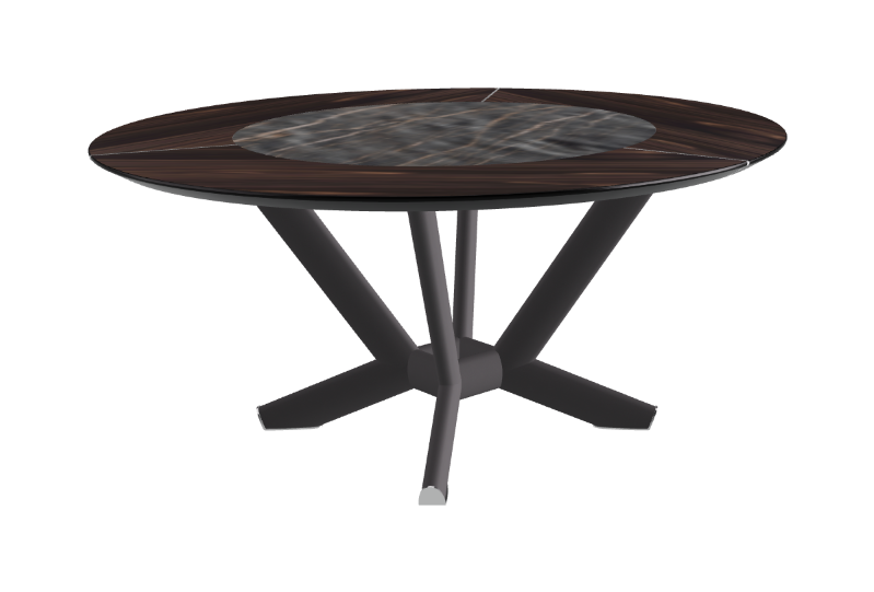 Cattelan Italia Planer Ker-Wood Round Swivel Dining Table 160