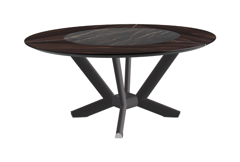 Cattelan Italia Planer Ker-Wood Round Swivel Dining Table 160
