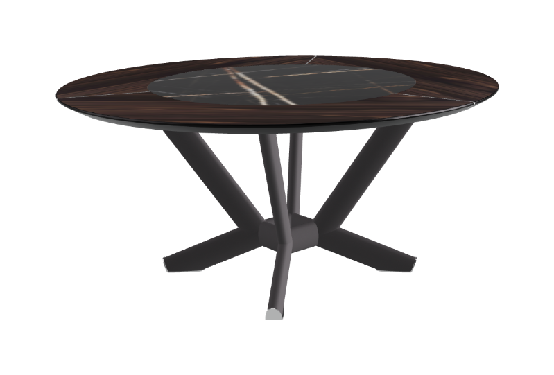 Cattelan Italia Planer Ker-Wood Round Swivel Dining Table 160