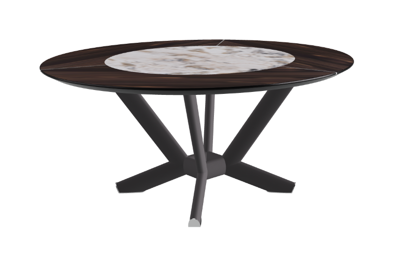 Cattelan Italia Planer Ker-Wood Round Swivel Dining Table 160