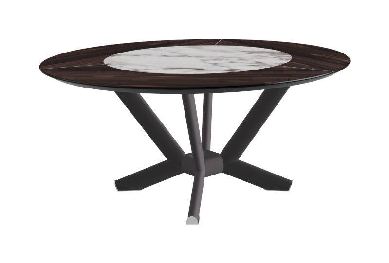 Cattelan Italia Planer Ker-Wood Round Swivel Dining Table 160