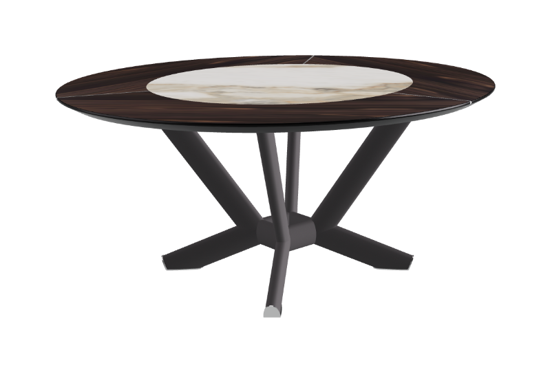 Cattelan Italia Planer Ker-Wood Round Swivel Dining Table 160