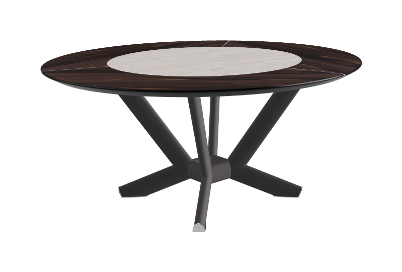 Cattelan Italia Planer Ker-Wood Round Swivel Dining Table 160