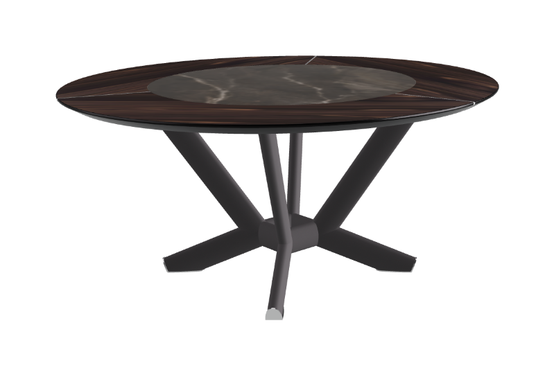 Cattelan Italia Planer Ker-Wood Round Swivel Dining Table 160