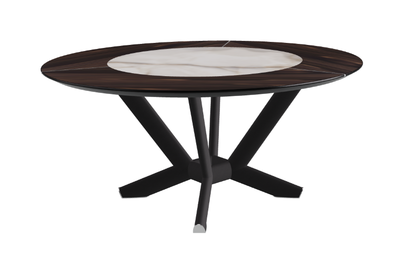 Cattelan Italia Planer Ker-Wood Round Swivel Dining Table 160