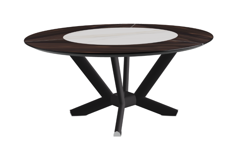 Cattelan Italia Planer Ker-Wood Round Swivel Dining Table 160