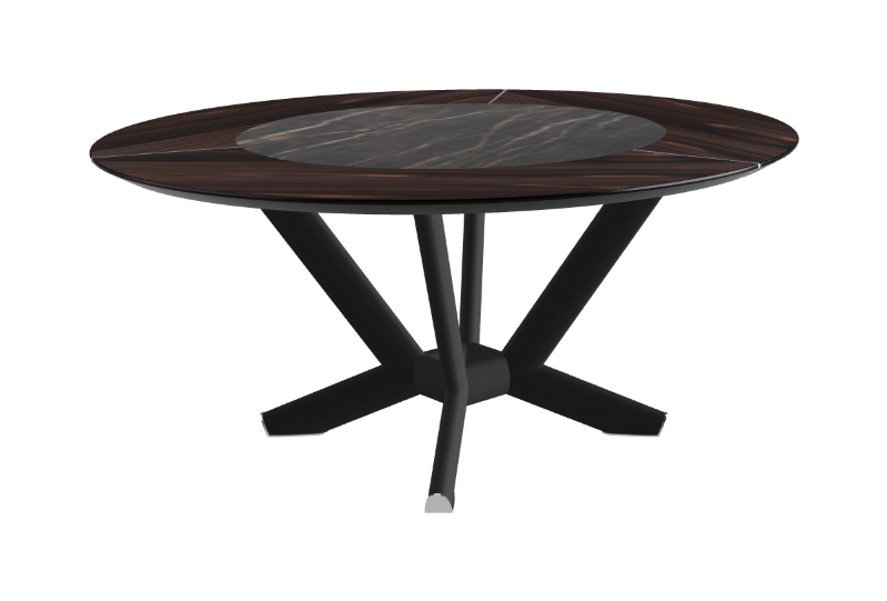Cattelan Italia Planer Ker-Wood Round Swivel Dining Table 160
