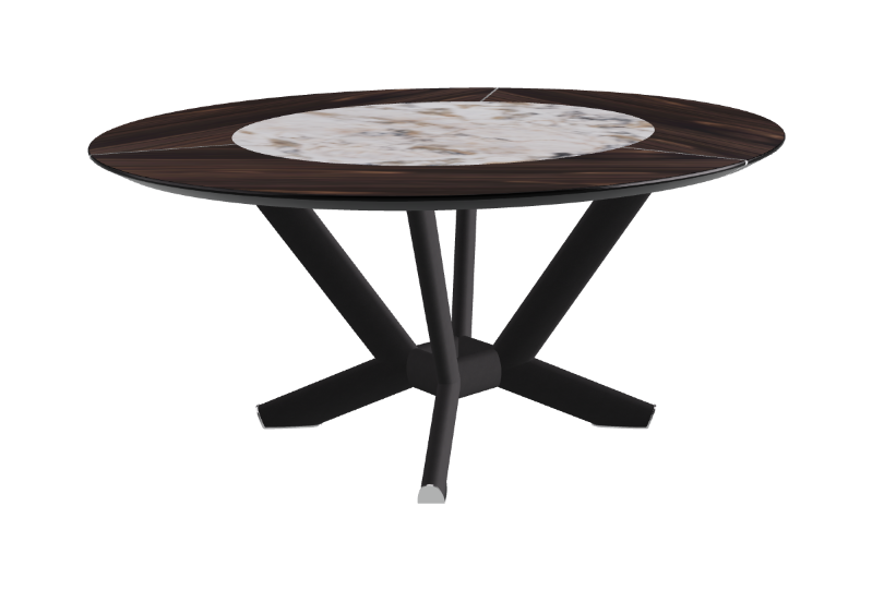 Cattelan Italia Planer Ker-Wood Round Swivel Dining Table 160