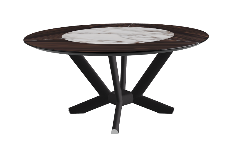 Cattelan Italia Planer Ker-Wood Round Swivel Dining Table 160