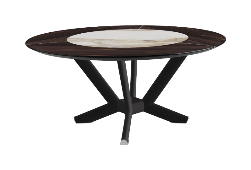 Cattelan Italia Planer Ker-Wood Round Swivel Dining Table 160