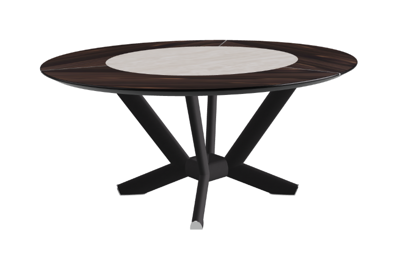 Cattelan Italia Planer Ker-Wood Round Swivel Dining Table 160