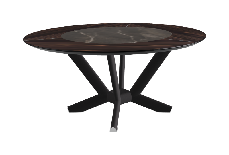Cattelan Italia Planer Ker-Wood Round Swivel Dining Table 160