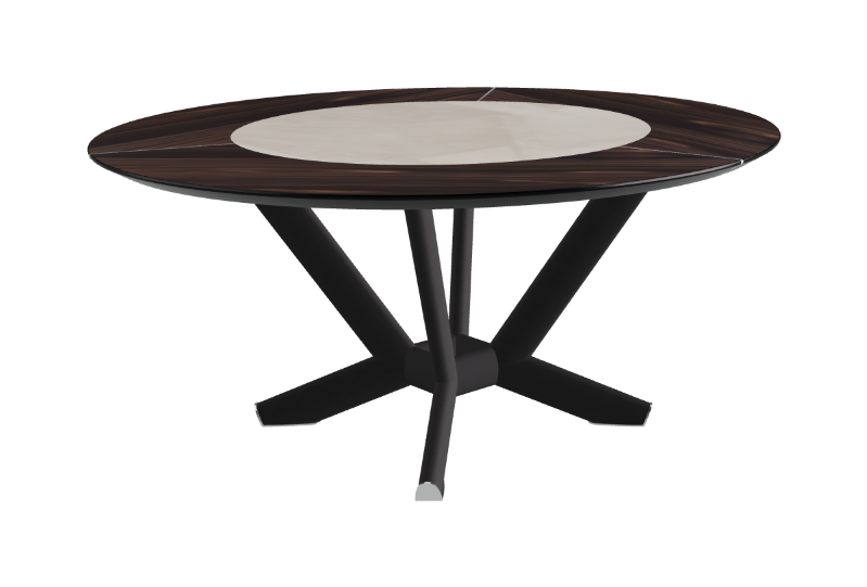 Cattelan Italia Planer Ker-Wood Round Swivel Dining Table 160