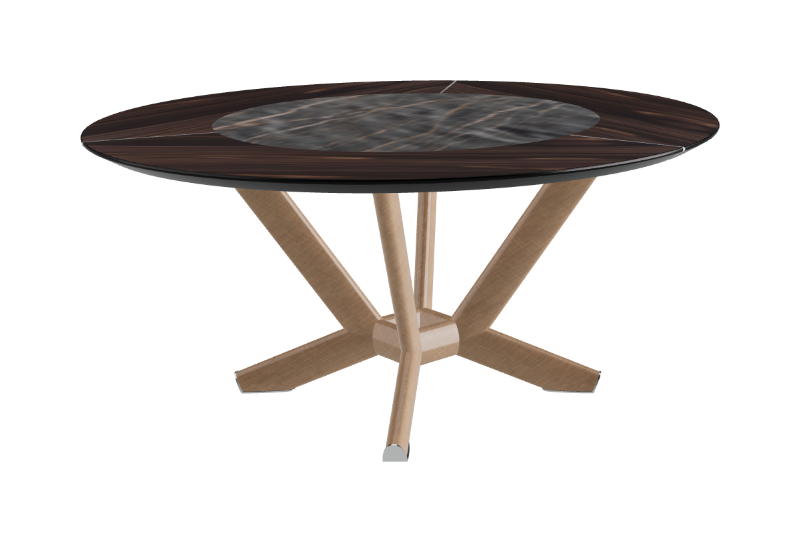 Cattelan Italia Planer Ker-Wood Round Swivel Dining Table 160