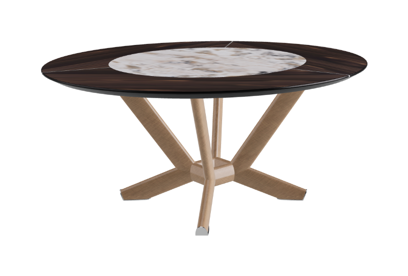 Cattelan Italia Planer Ker-Wood Round Swivel Dining Table 160